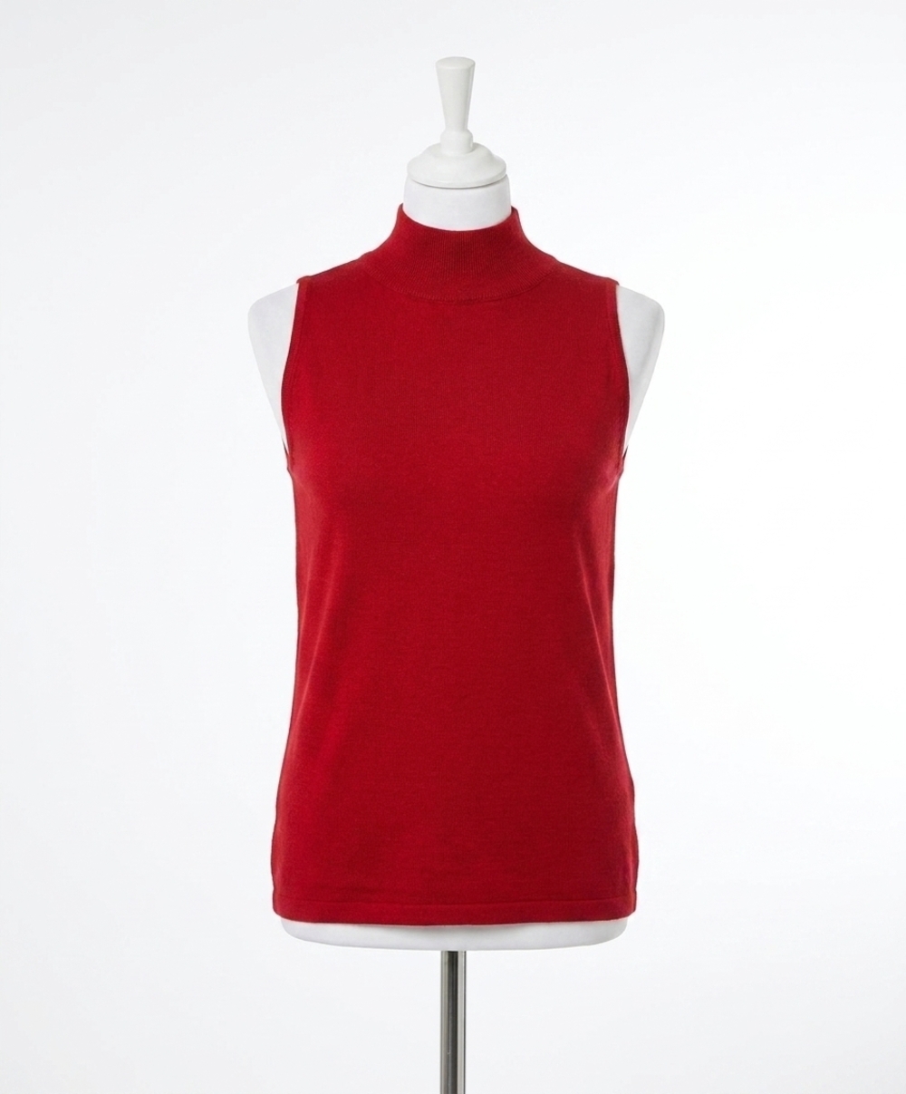 NEW ANGEL APPAREL mock neck tank in rouge